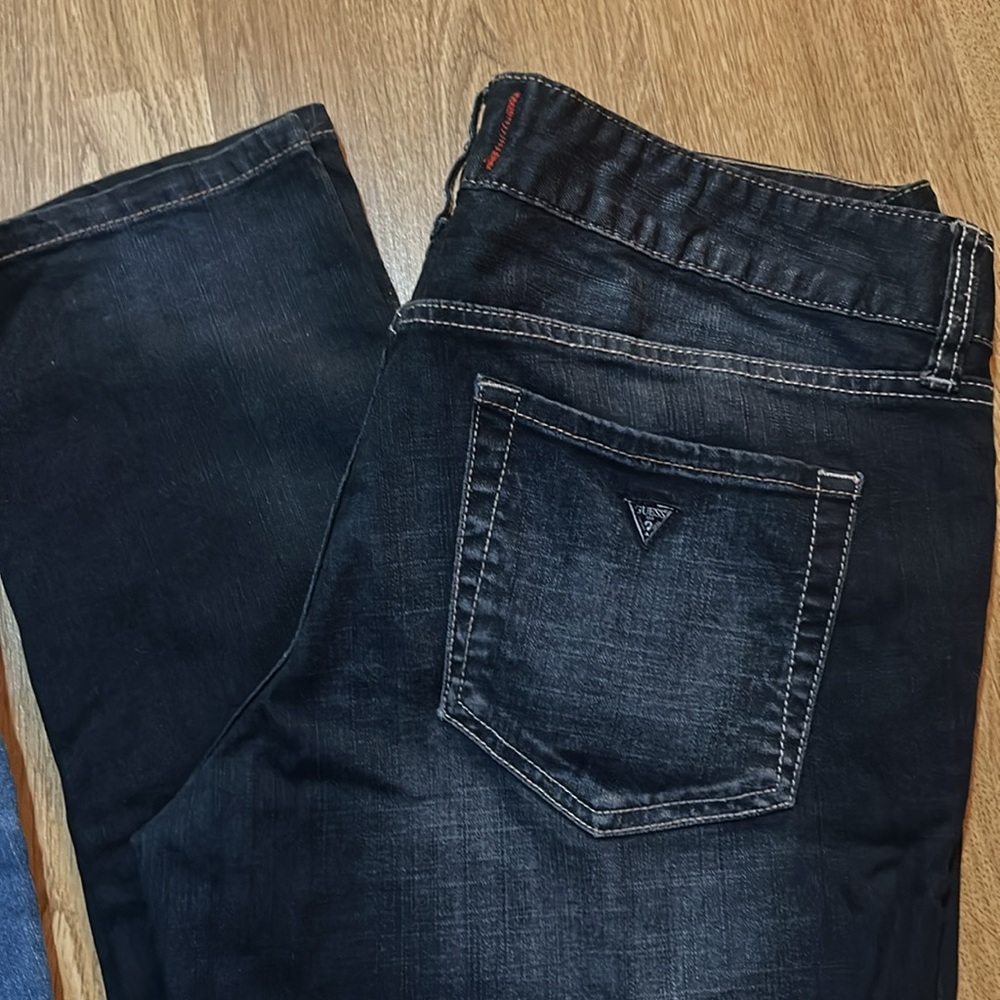 Mossimo & Guess Women's Blue and Dark Mid Rise Skinny & Boot Jean Set Waist 31 - Picture 4 of 15